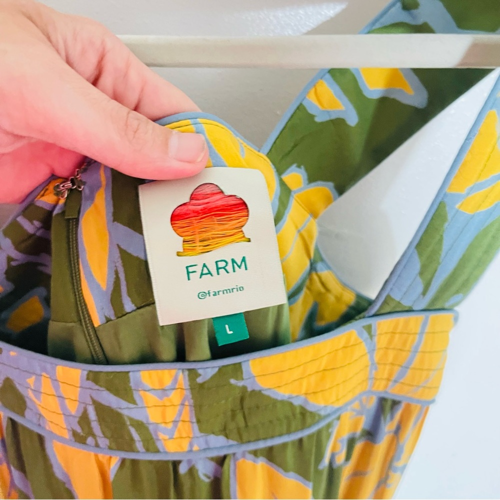 FARM Rio Green and Yellow Tropical-Print Maxi Dress - Picture 5 of 11